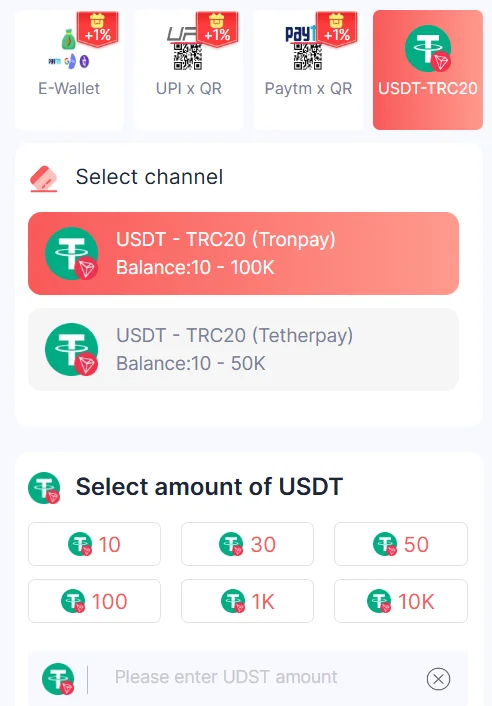 USDT payment