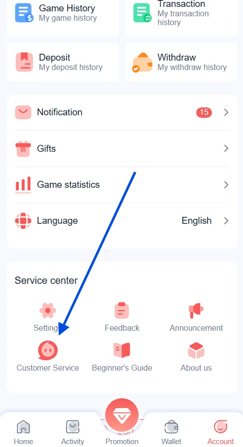 go to customer service